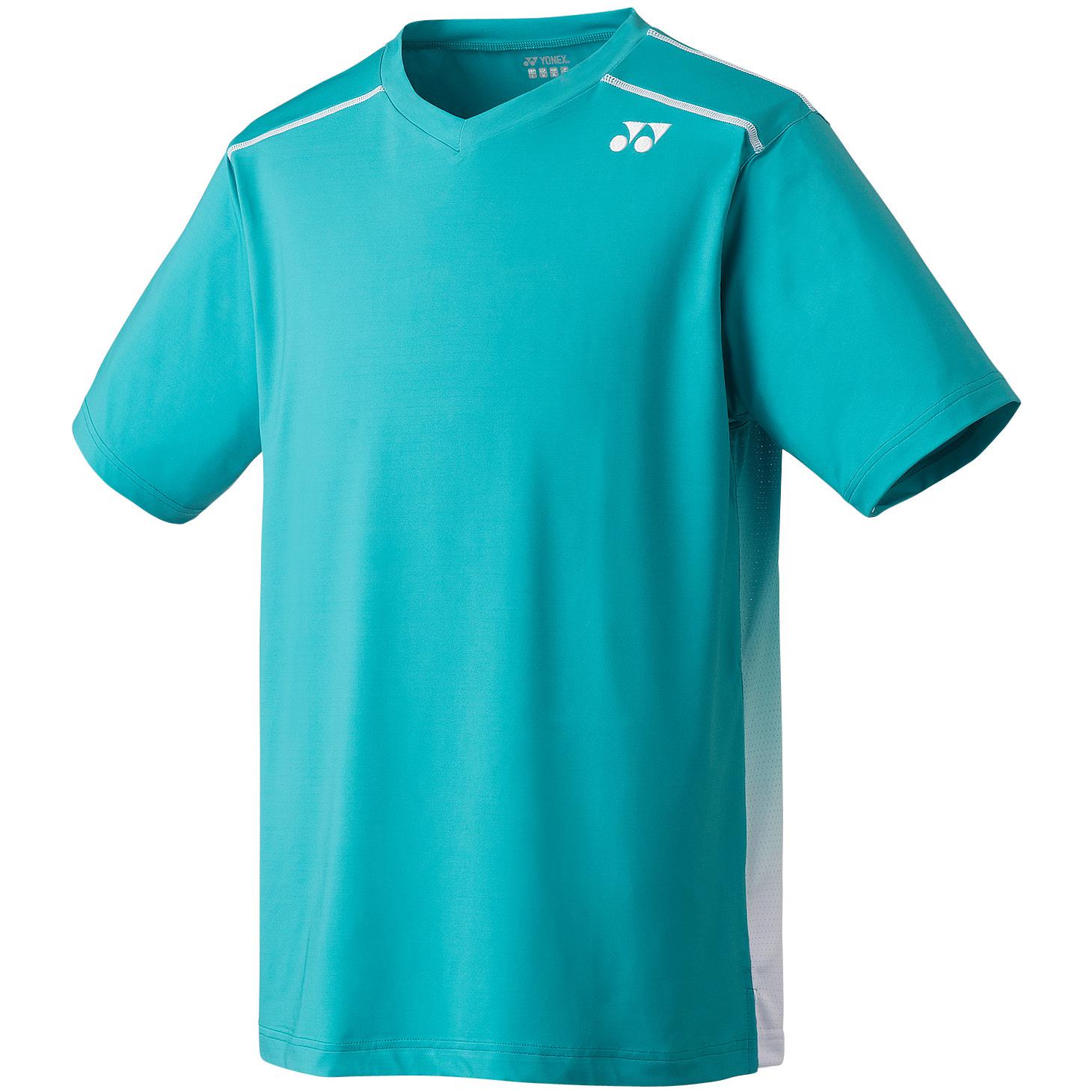 Yonex Mens VNeck Tennis Shirt Deep Sea Blue