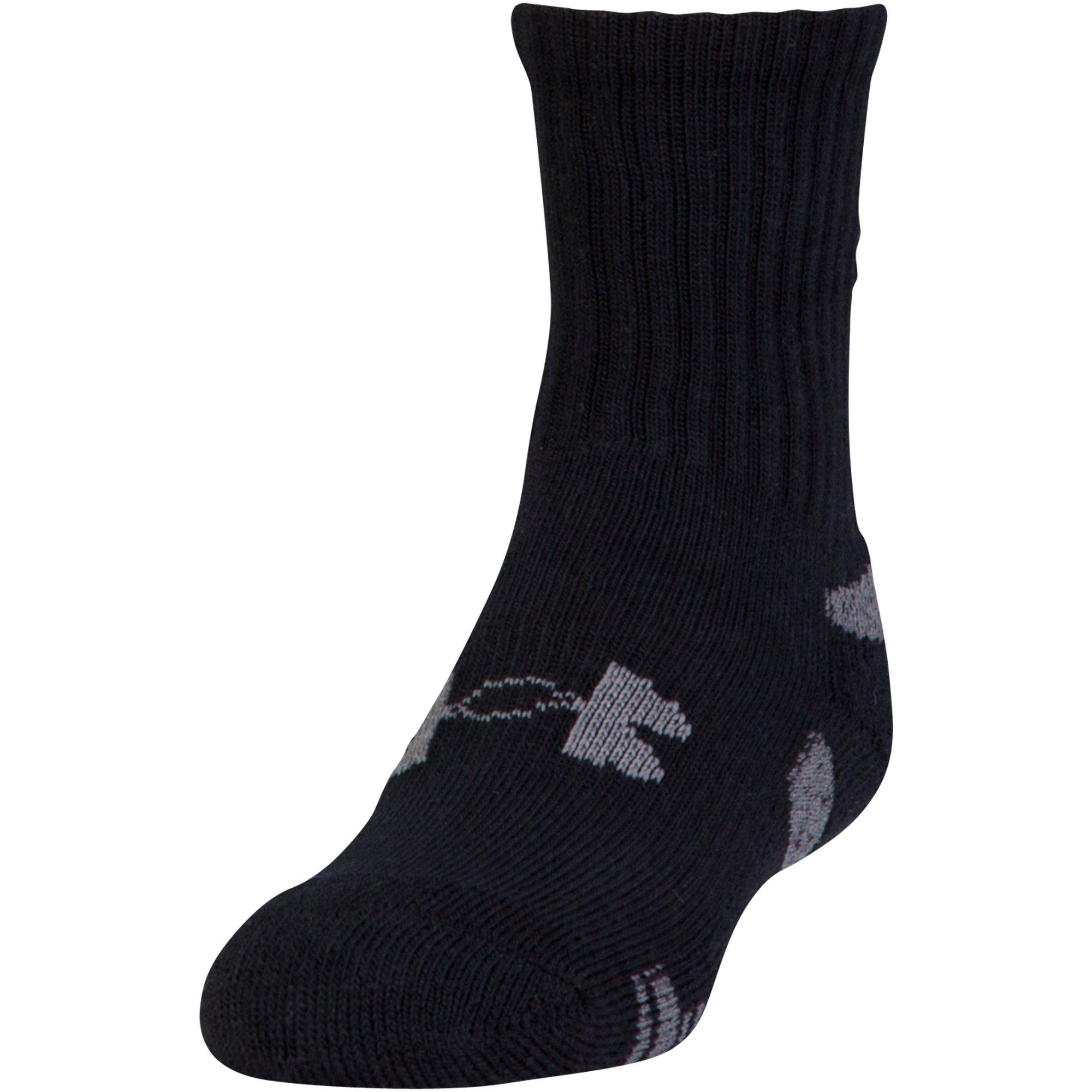Under Armour Mens HeatGear Crew Socks (3 Pairs) Black