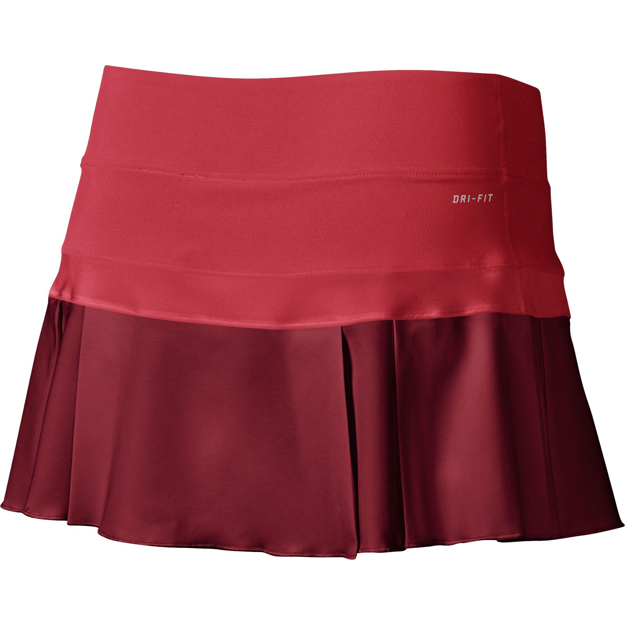 Nike Womens Woven Pleated Skort Red