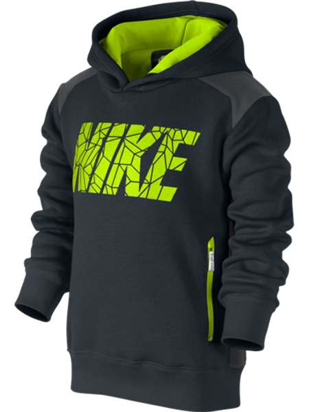 black and volt green hoodie