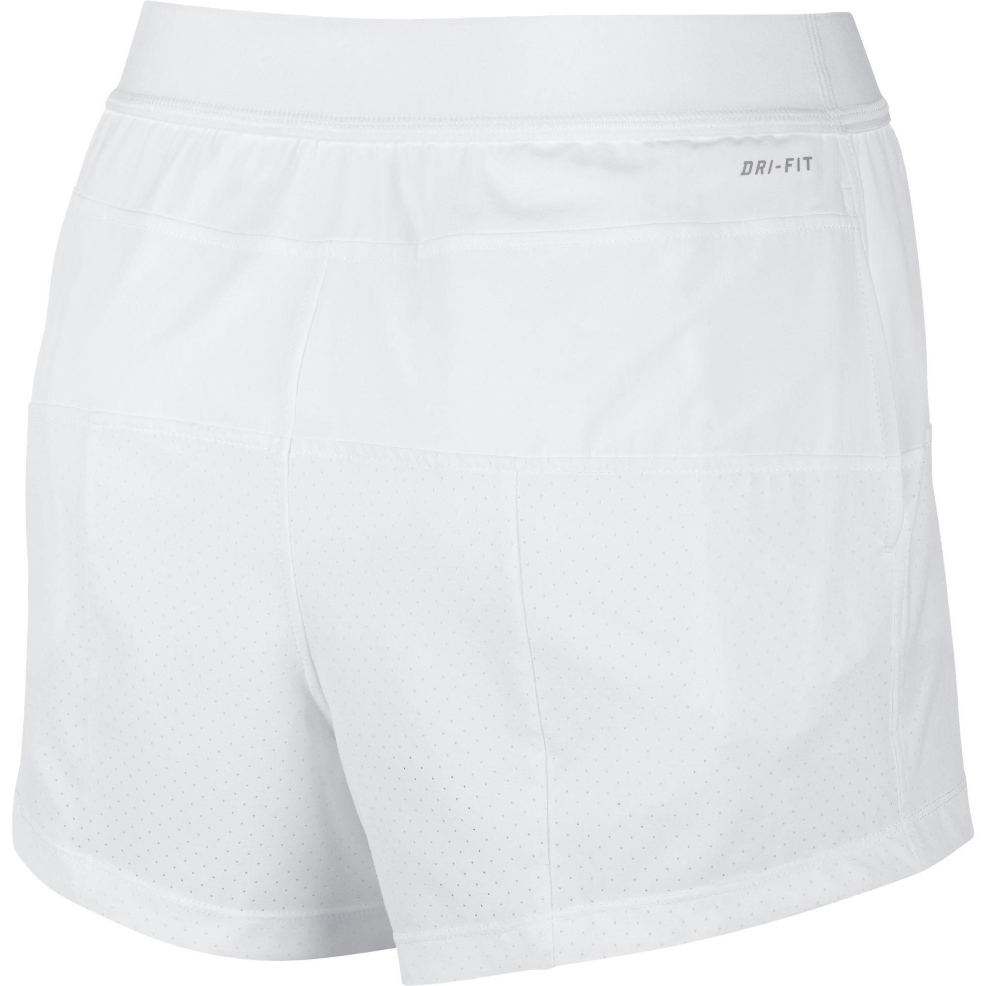 nike woven shorts white