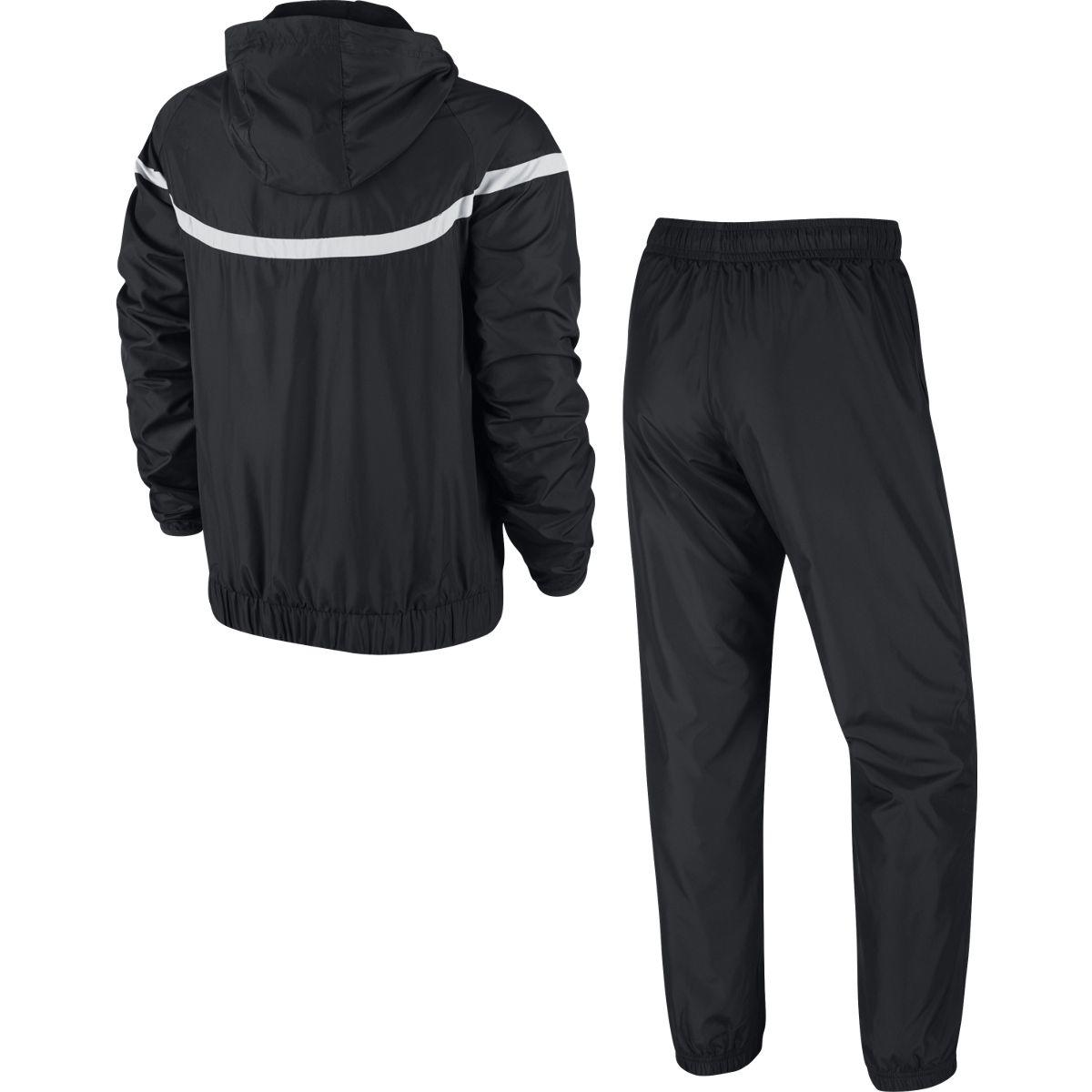 nike woven tracksuit black