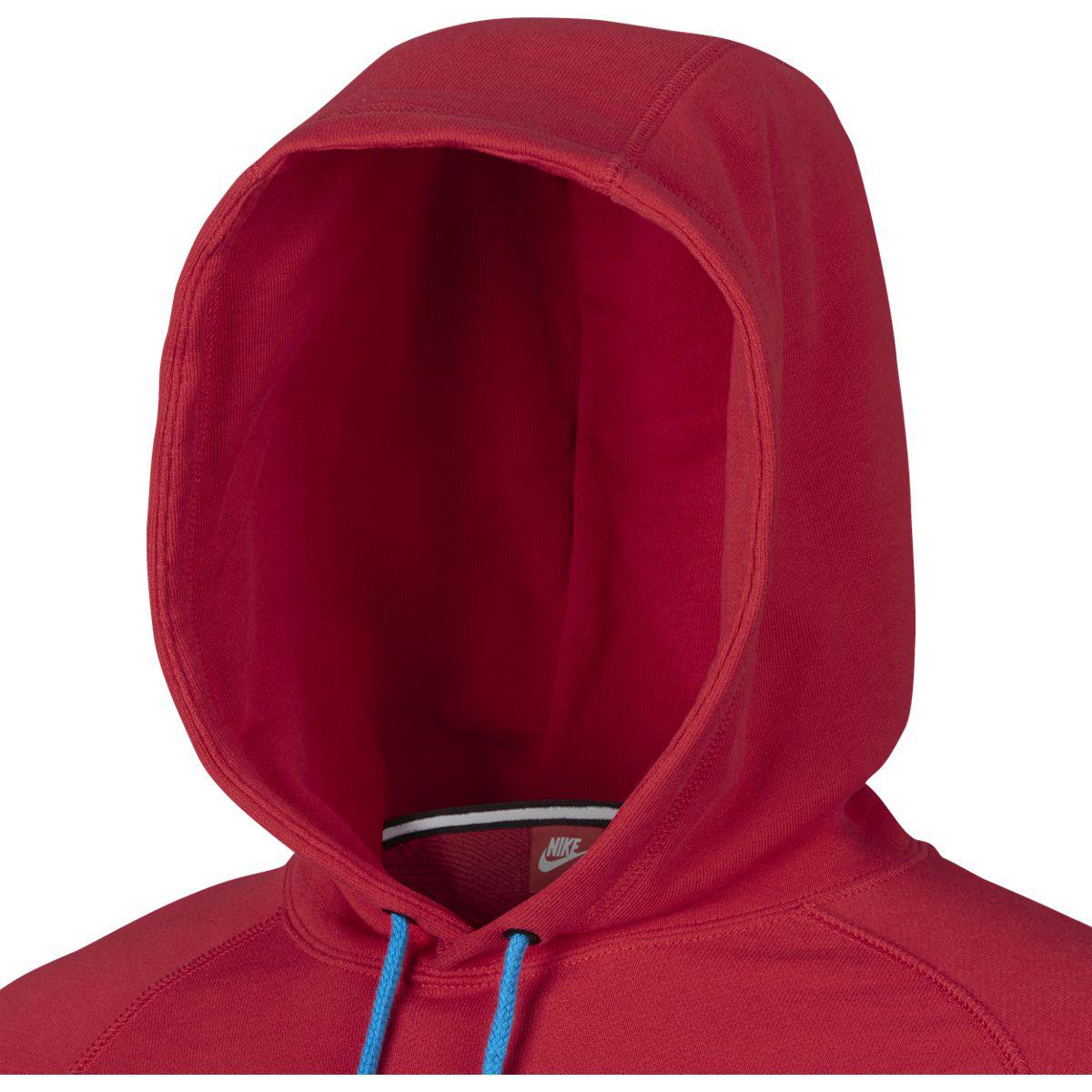 Nike Mens AW77 Fleece Hoodie - University Red - Tennisnuts.com