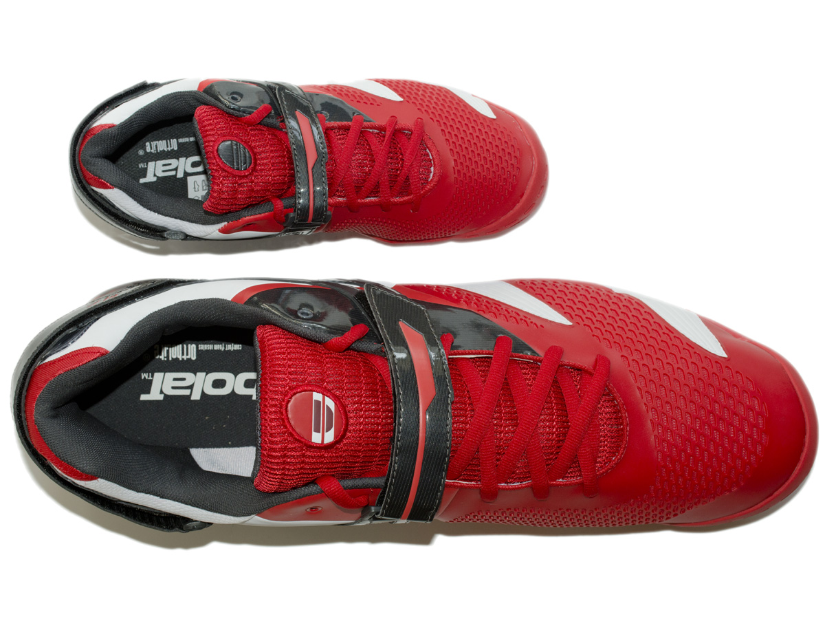 babolat red shoes