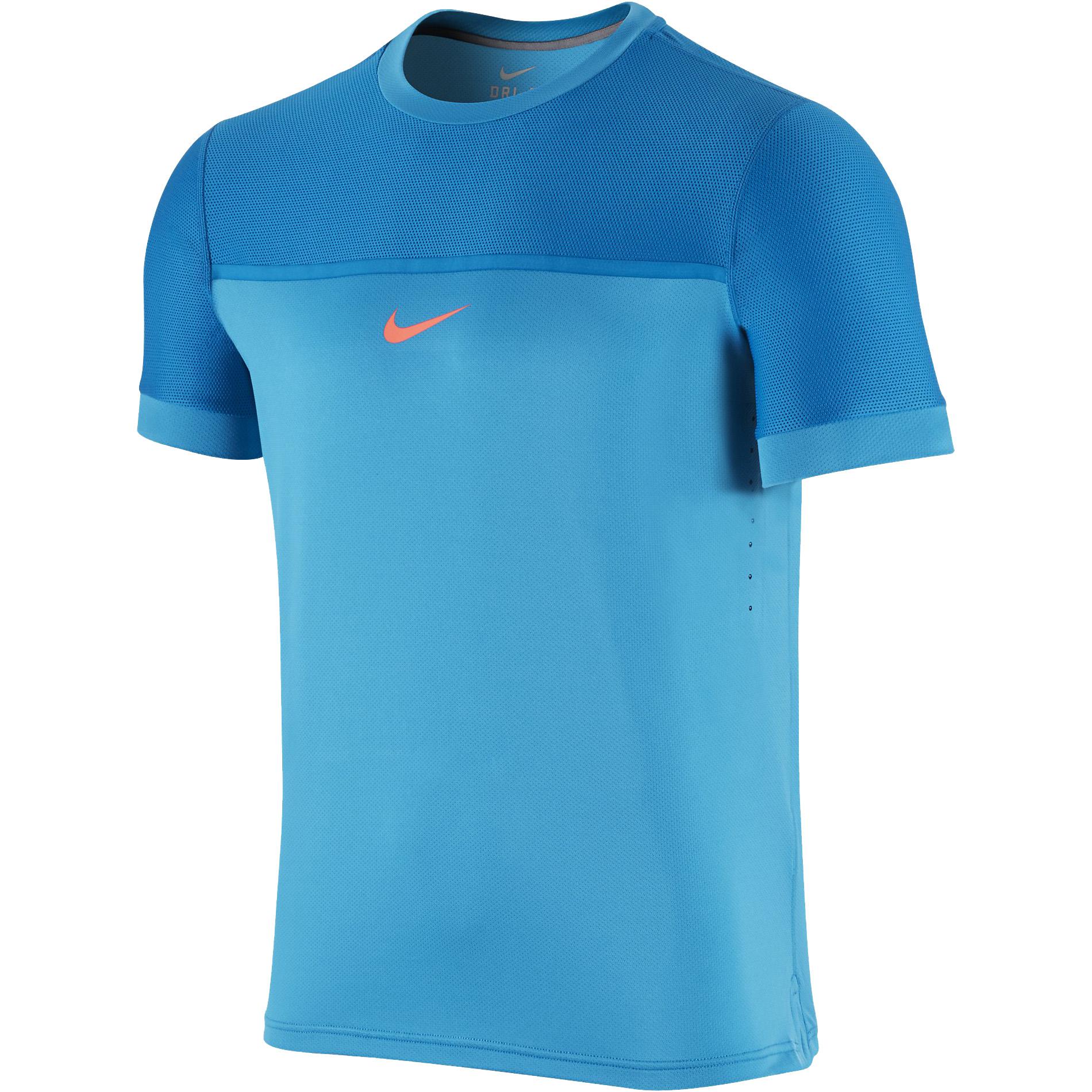 Nike - Rafa Nadal Challenger Premier Crew Herren Tennisshirt (gelb/weiÃ) im Online Shop von 