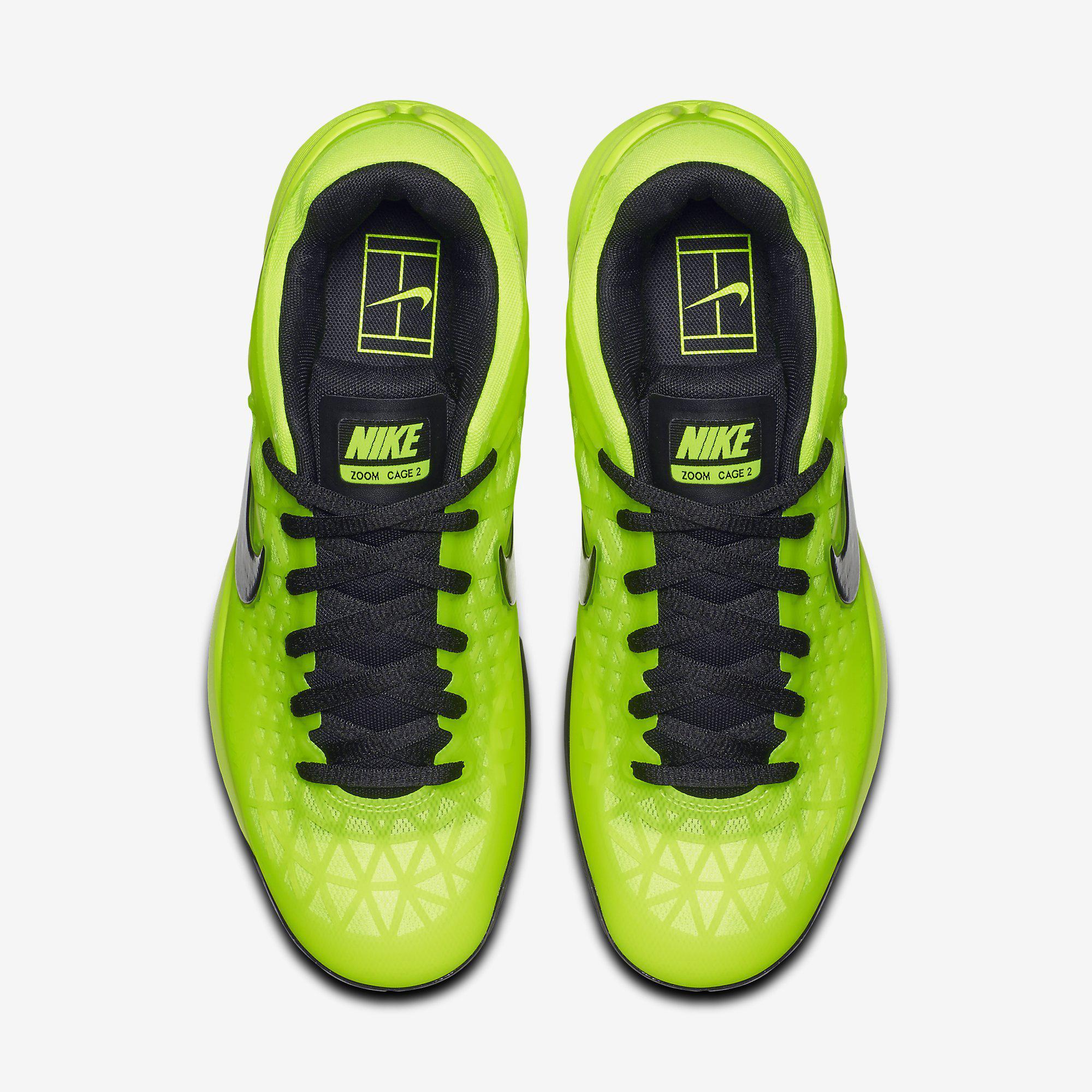 Nike Kids Zoom Cage 2 Tennis Shoes Volt/Black