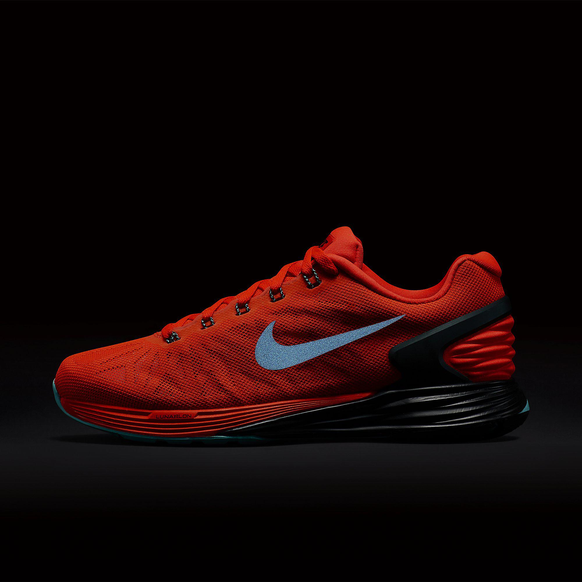 Nike Womens LunarGlide 6 Running Shoes - Bright Crimson ...