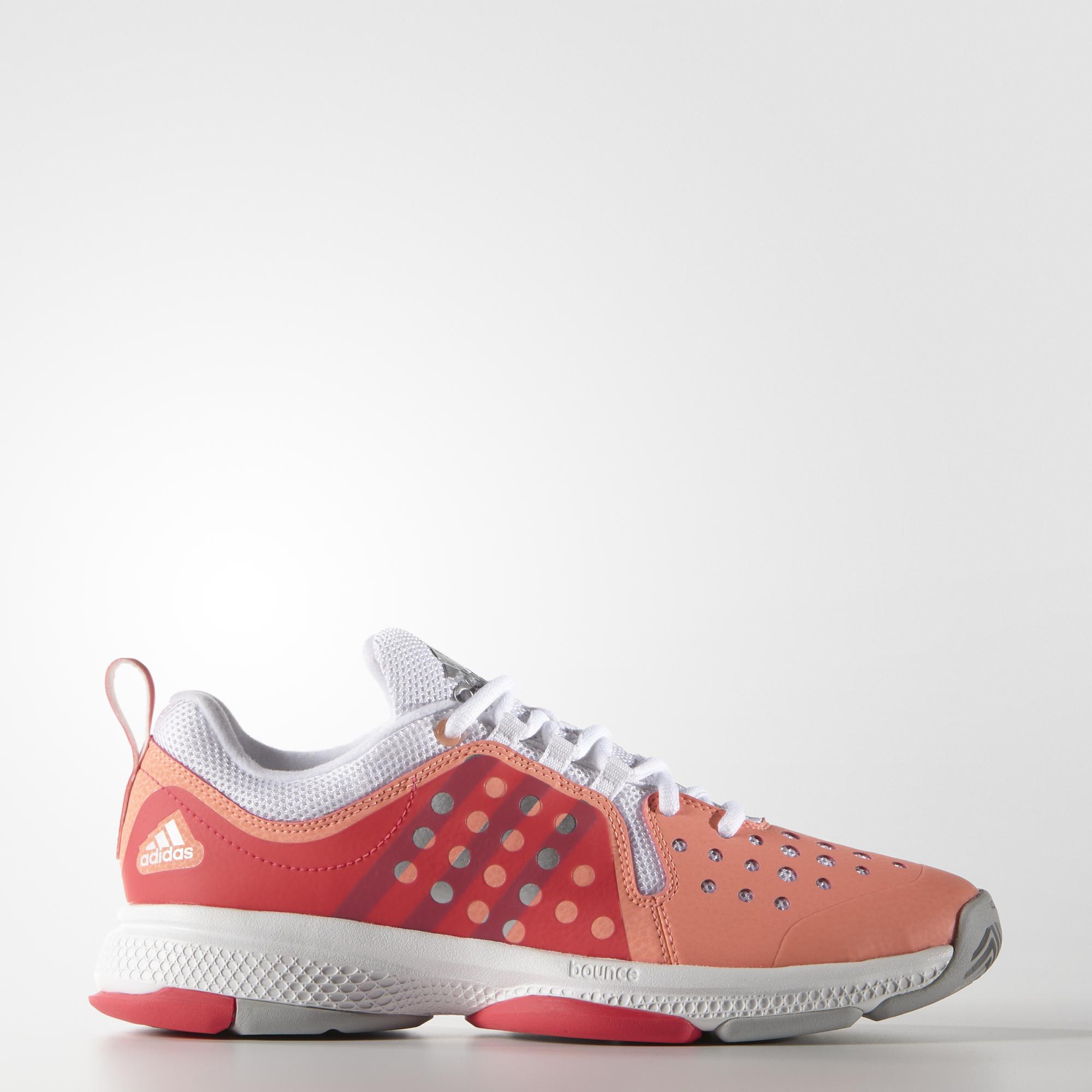 Adidas Womens Barricade Classic Bounce Tennis Shoes - Red ...
