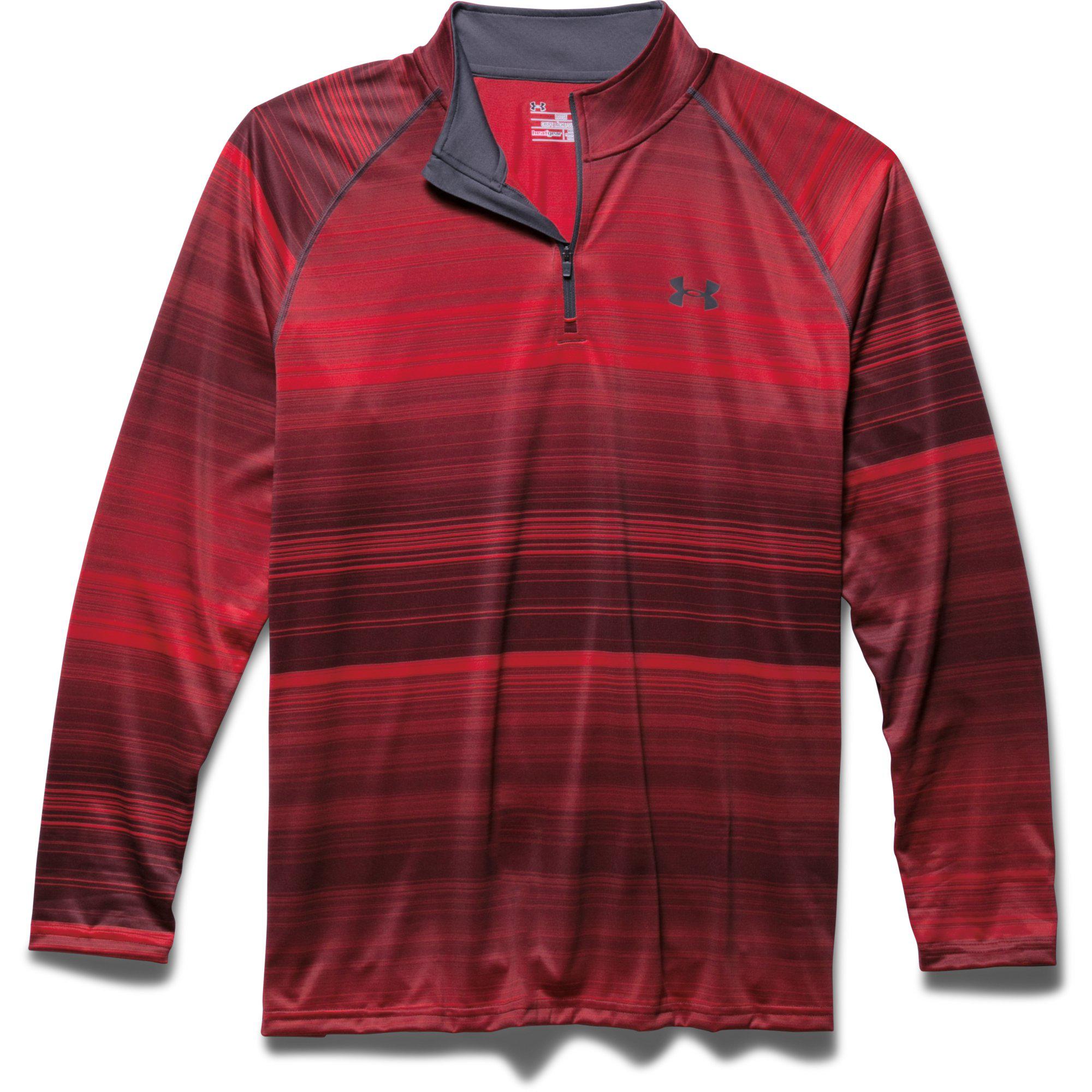 Under Armour Mens Tech 1/4 Zip Pullover Red