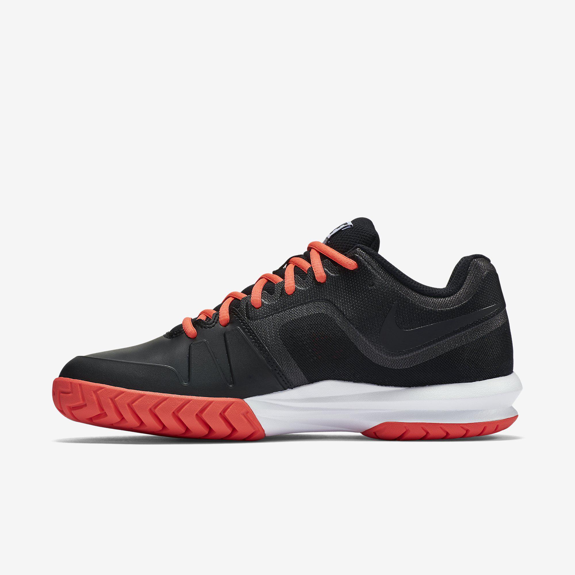Nike Womens Dual Fusion Ballistec Advantage Tennis Shoes - Black/Hot Lava - 0