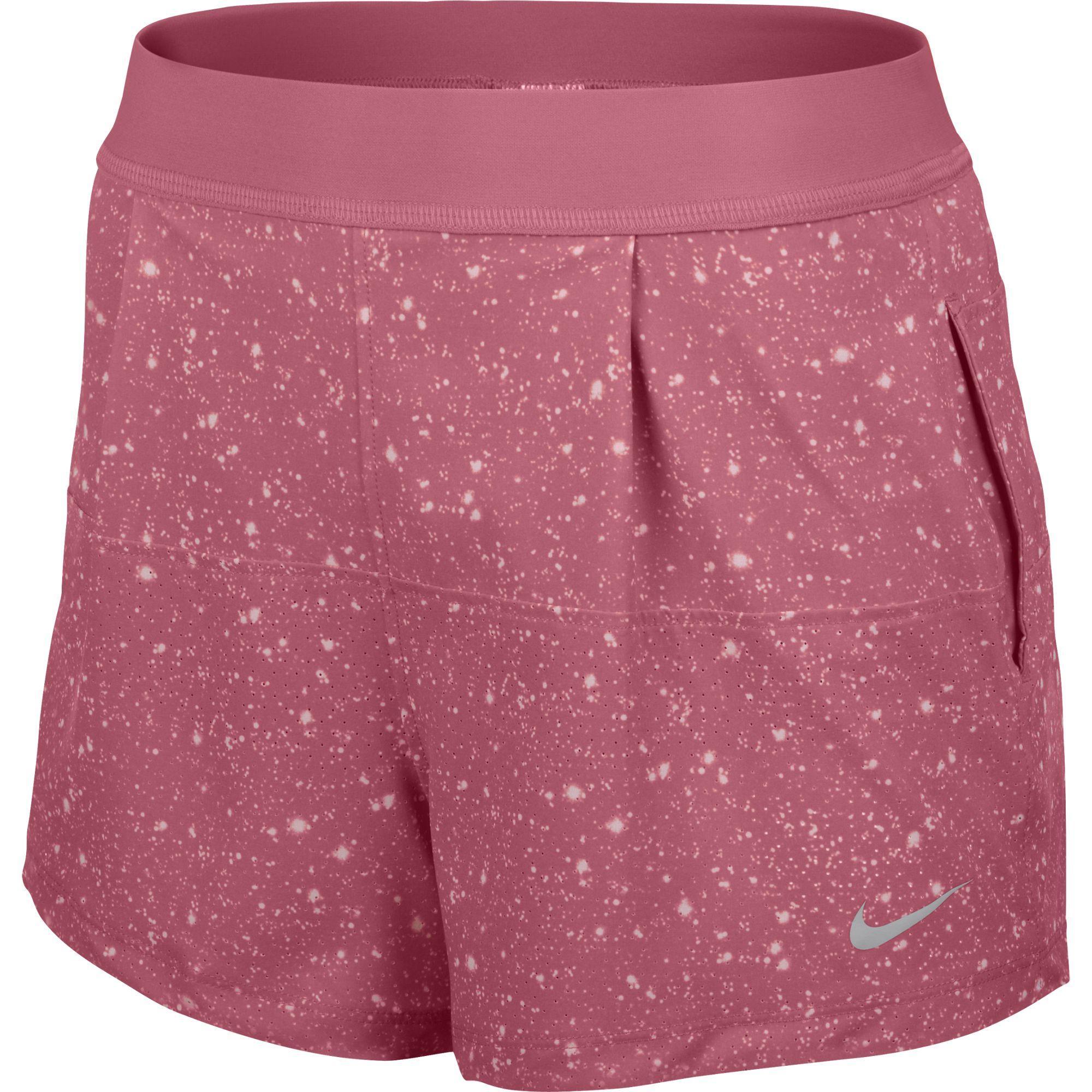 Nike Womens Printed Woven Shorts Geranium/Matte Silver