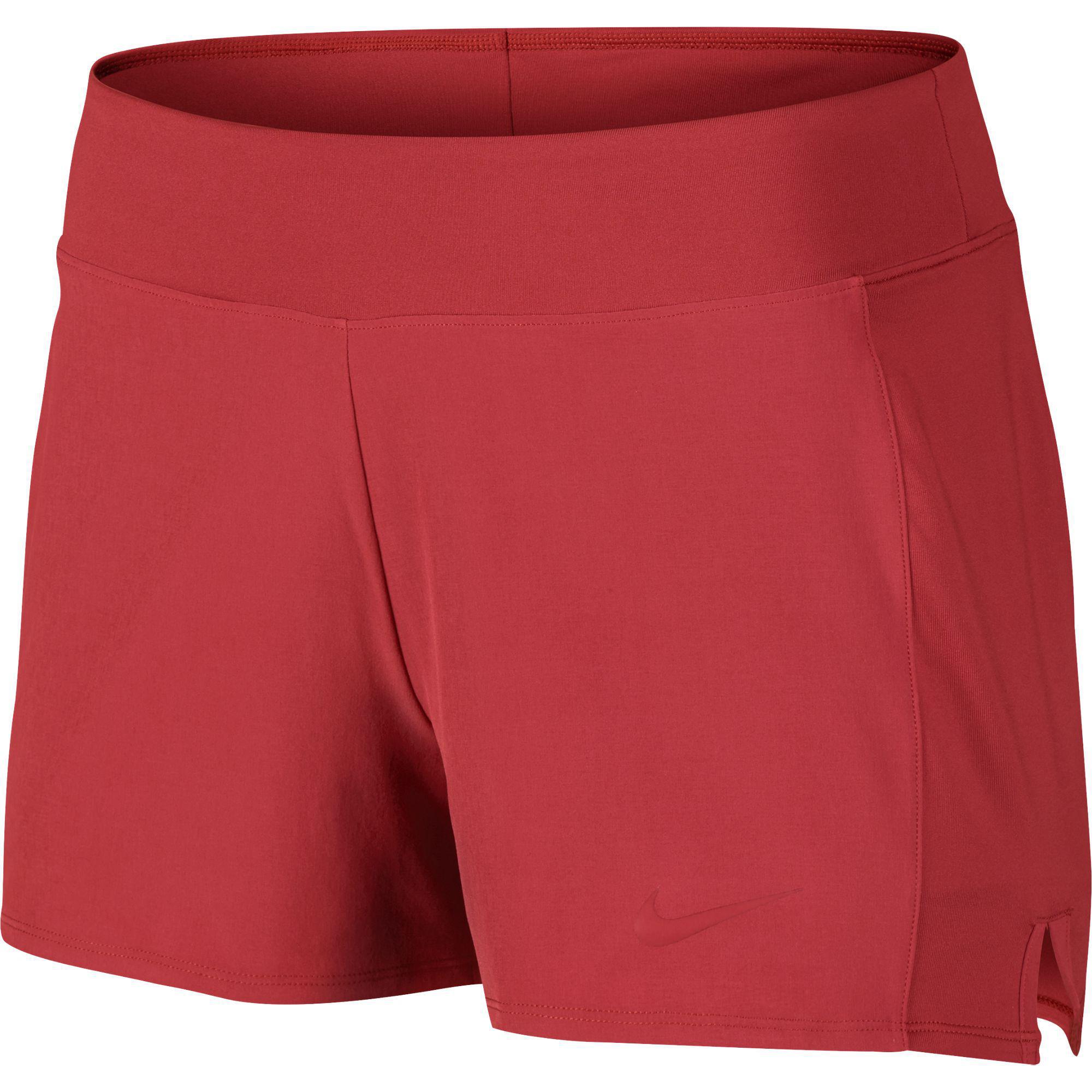 Nike Womens Baseline Tennis Shorts Red