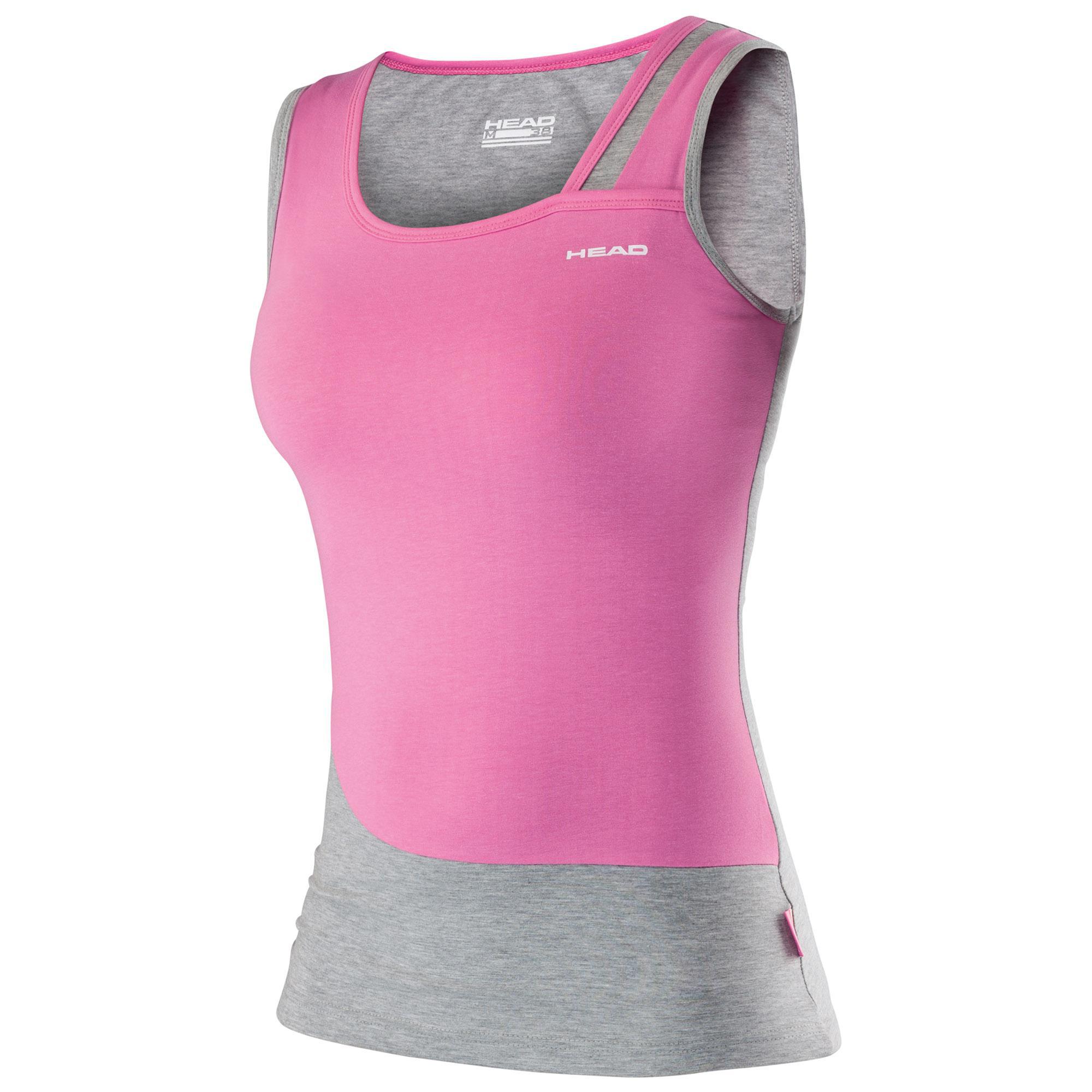Head Womens Angi Sleeveless Top - Flamingo/Grey - Tennisnuts.com