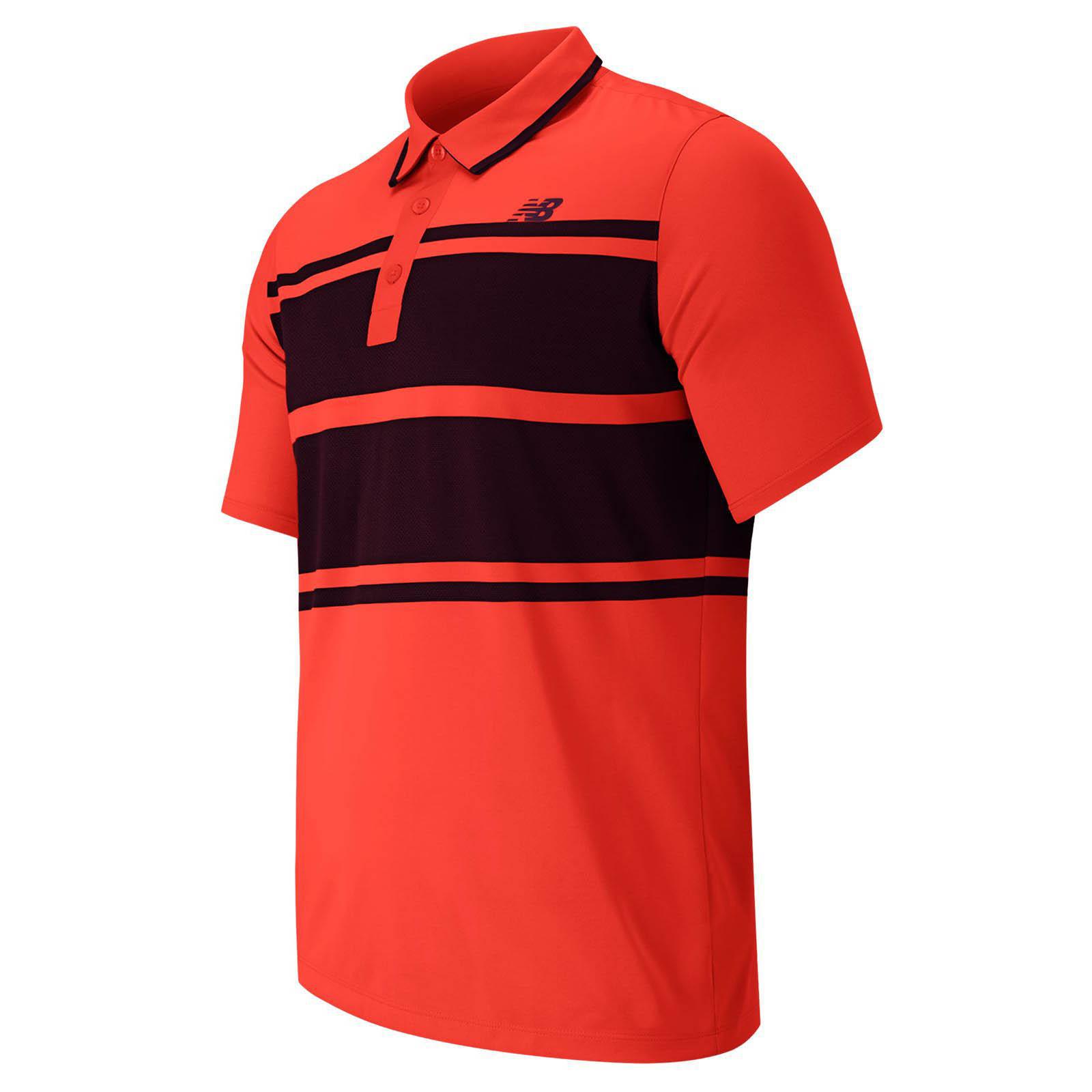 New Balance Mens Tournament Dyed Polo Flame Red