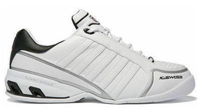 K-Swiss Mens Overhead Indoor Carpet 08 Tennis Shoes- White/Black/Red (rrp �50)