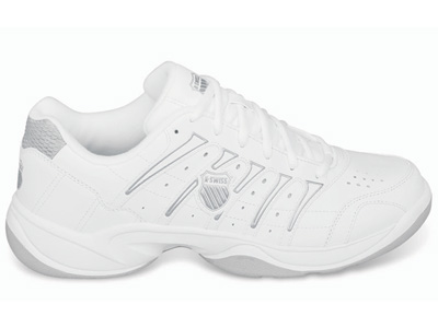 K-Swiss Grancourt II Indoor Carpet Tennis Shoes- White/Silver