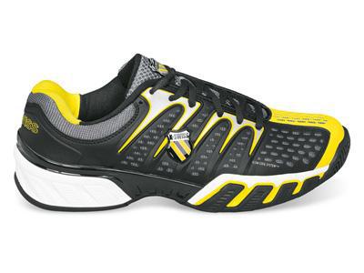 K-Swiss Mens BigShot II Tennis Shoes - Black/Bright Yellow/Charcoal