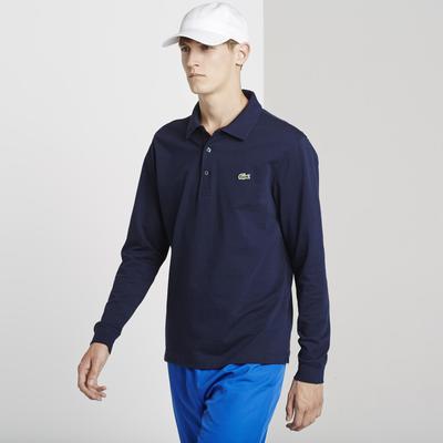 Lacoste Sport Mens Long Sleeve Polo - Navy Blue - main image