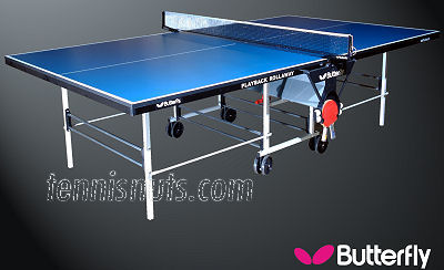   Butterfly Indoor Playback Rollaway Table Tennis Table SET - Blue