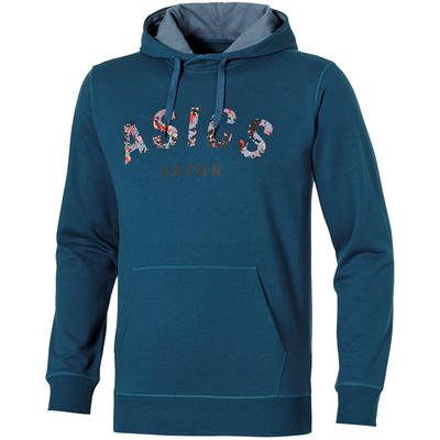 Asics Mens Camo Logo Hoodie - Ink Blue - main image