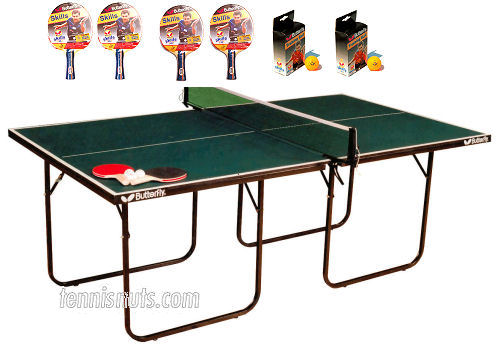 Butterfly Start Sport Table Tennis Table Set - green