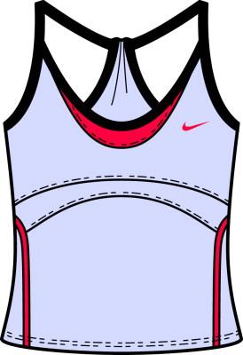 Nike Girls Statement Tennis Tank White/Orange