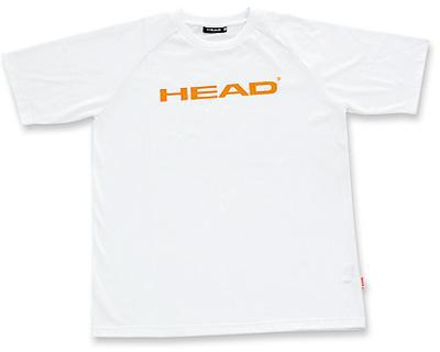 Head Mens Badminton T-Shirt- White/Orange