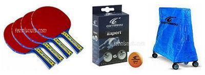 Cornilleau Accessory Set (cover, 4 bats, 6 balls)