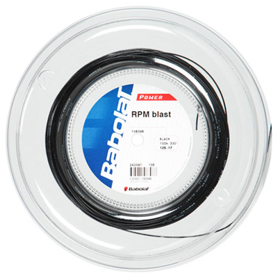 Babolat RPM Blast 17 (1.25mm) Tennis Strings- 100M Reel (Black)