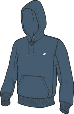 Nike Mens Johnson Hoody 09- White/Navy