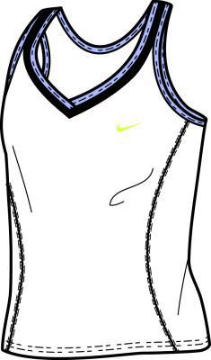 Nike Girls Tennis Tank White/Lilac/Dark Navy