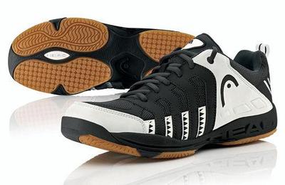 Head Mens Evolution Indoor Squash/Badminton Shoes- Black/White