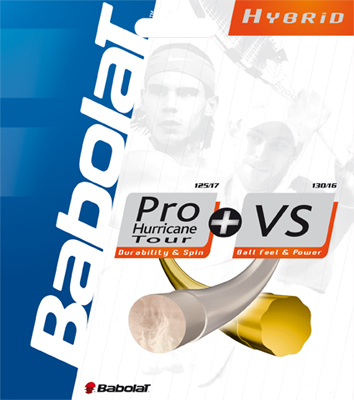 Babolat Pro Hurricane Tour + VS Gut Hybrid Strings Set