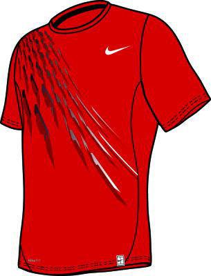 Nike Men's Dri-Fit Motion Top Red/White