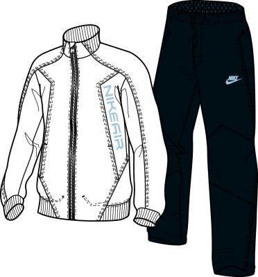 Nike Boys Fullzip Woven Warm-up Tracksuit- White/Mist Blue