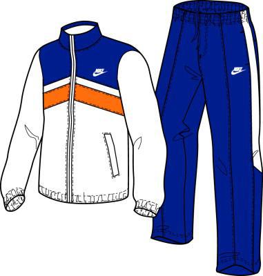 Nike Boys Woven Warm-Up Tracksuit- White/Blue