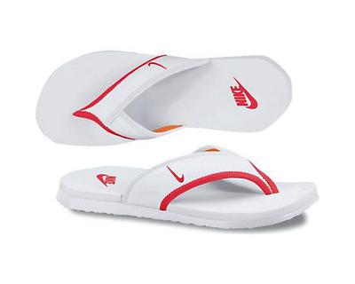 Nike Mens Celso Thong Plus (Flip Flops) - White/University Red