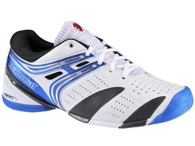 Babolat Mens V-Pro All Court Tennis Shoes- White/Blue