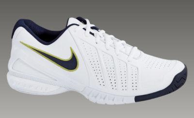Nike Mens Vapor V Tennis Shoes- White/Navy/Cactus