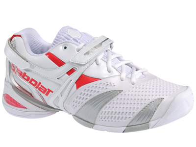 Tennis Shoes Babolat on Babolat Womens Propulse Lady 3 Tennis Shoes  White Red   Tennisnuts