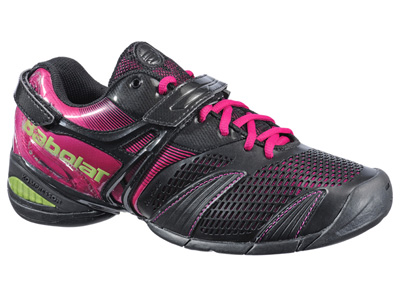 Babolat Tennis Shoes on Babolat Womens Propulse Lady 3 Tennis Shoes Black Rose Tennisnuts