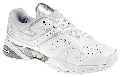 Babolat Team Womens Lady 3 Tennis Shoes- White/Platinum
