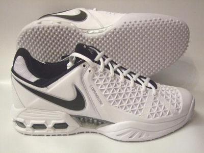 Nike Mens Air Max Cage Grass Court Tennis Shoes  White/Black