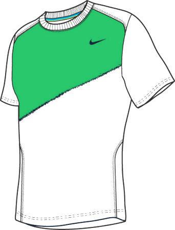 Nike Mens Dri-Fit Short Sleeve Practice Crew 09- White/Green