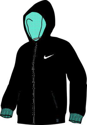 Nike Mens Trend LS Coverup Top Black/Blue 09