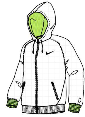Nike Mens Trend LS Coverup Top White/Green 09