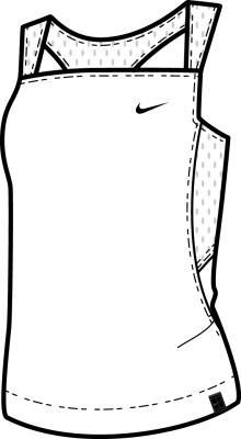 Nike girls Tennis Tank - white/black