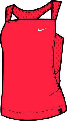 Nike girls Tennis Tank - max orange