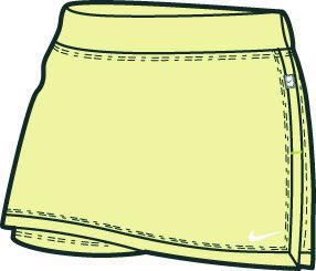  [Pre-Order] Nike Girls Tennis Power Skirt- Yellow Lime