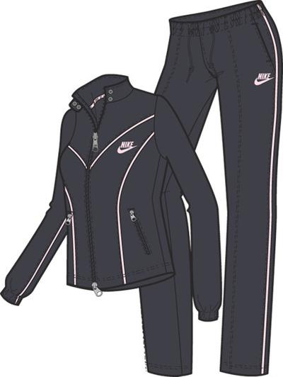 Nike Girls Woven Warm-Up Tracksuit- Pink/White/Black